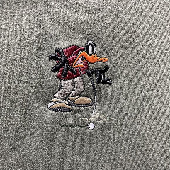 Vintage Warner Bros Polo Shirt Mens Large Daffy Duck Golf Cartoon 90s - Picture 4 of 10